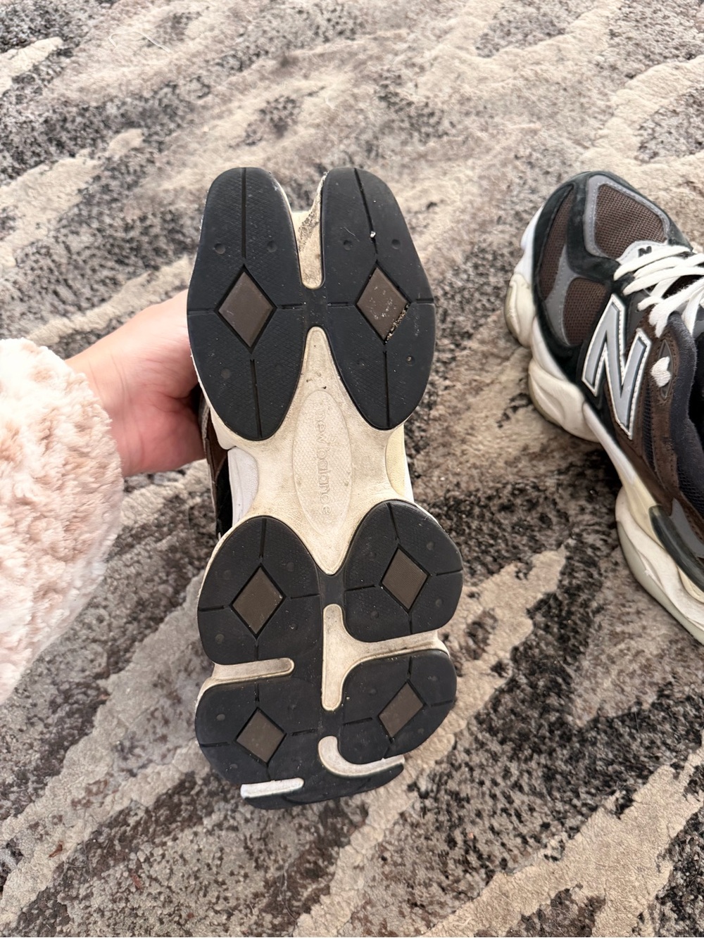 New Balance Black Brown White Athletic Sneakers - Picture 11 of 11